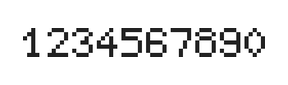 5×7数字点阵字体 ddN57AB0103
