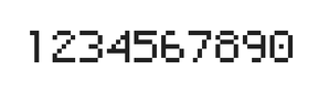 5×7数字点阵字体 ddN57AB0118