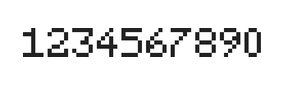 5×7数字点阵字体 ddN57AB0154