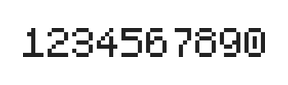 5×7数字点阵字体 ddN57AB0159