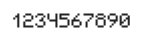 5×7数字点阵字体 ddN57AB0166