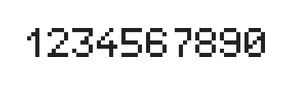 5×7数字点阵字体 ddN57AB0167