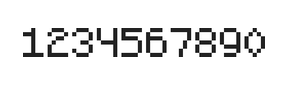 5×7数字点阵字体 ddN57AB0184