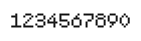 5×7数字点阵字体 ddN57AB0187