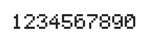 5×7数字点阵字体 ddN57AB0188