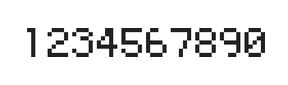 5×7数字点阵字体 ddN57AB0200