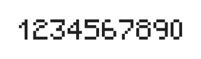 5×7数字点阵字体 ddN57AB0202