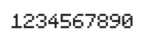 5×7数字点阵字体 ddN57AB0208