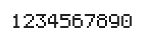 5×7数字点阵字体 ddN57AB0212