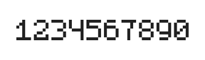 5×7数字点阵字体 ddN57AB0234