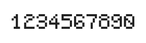 5×7数字点阵字体 ddN57AB0244