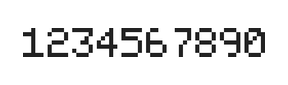 5×7数字点阵字体 ddN57AB0247