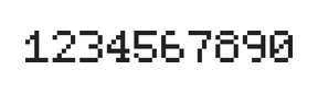 5×7数字点阵字体 ddN57AB0249