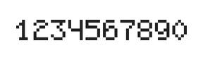 5×7数字点阵字体 ddN57AB0255