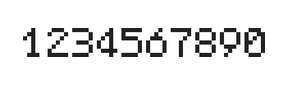 5×7数字点阵字体 ddN57AB0264