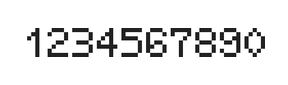 5×7数字点阵字体 ddN57AB0265