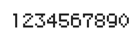 5×7数字点阵字体 ddN57AB0276