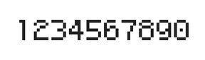 5×7数字点阵字体 ddN57AB0280