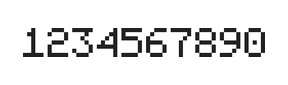 5×7数字点阵字体 ddN57AB0281