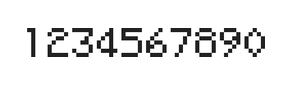 5×7数字点阵字体 ddN57AB0284