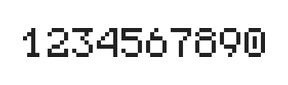 5×7数字点阵字体 ddN57AB0286