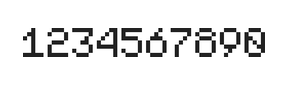 5×7数字点阵字体 ddN57AB0288