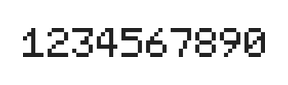 5×7数字点阵字体 ddN57AB0294