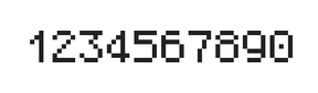 5×7数字点阵字体 ddN57AB0302