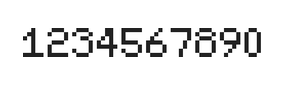 5×7数字点阵字体 ddN57AB0306