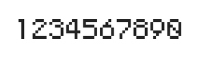 5×7数字点阵字体 ddN57AB0308