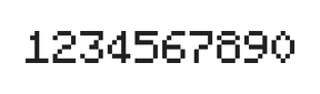 5×7数字点阵字体 ddN57AB0309