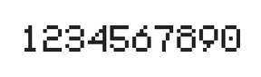 5×7数字点阵字体 ddN57AB0310