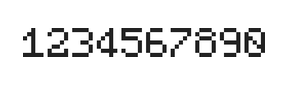 5×7数字点阵字体 ddN57AB0318