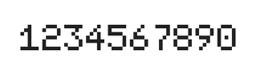 5×7数字点阵字体 ddN57AB0329