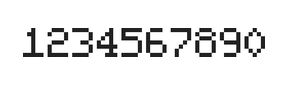 5×7数字点阵字体 ddN57AB0332