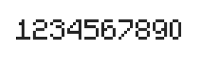 5×7数字点阵字体 ddN57AB0336