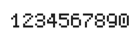 5×7数字点阵字体 ddN57AB0338