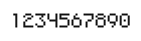 5×7数字点阵字体 ddN57AB0343