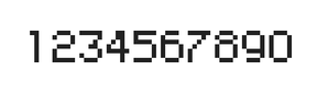 5×7数字点阵字体 ddN57AB0344