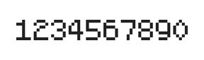 5×7数字点阵字体 ddN57AB0346