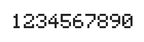 5×7数字点阵字体 ddN57AB0347
