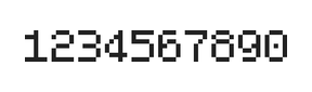 5×7数字点阵字体 ddN57AB0360