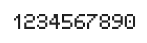 5×7数字点阵字体 ddN57AB0361