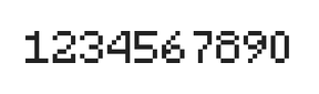 5×7数字点阵字体 ddN57AB0363