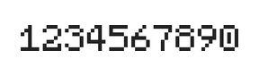 5×7数字点阵字体 ddN57AB0374
