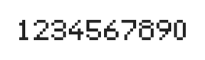 5×7数字点阵字体 ddN57AB0384