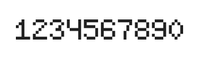 5×7数字点阵字体 ddN57AB0389