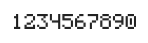 5×7数字点阵字体 ddN57AB0390