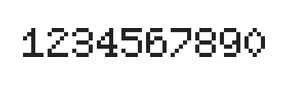 5×7数字点阵字体 ddN57AB0396