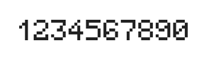 5×7数字点阵字体 ddN57AB0399
